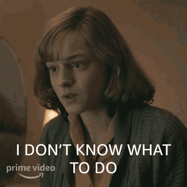 I Dont Know What To Do Younger Marion GIF - I Dont Know What To Do Younger Marion Emma Corrin GIFs