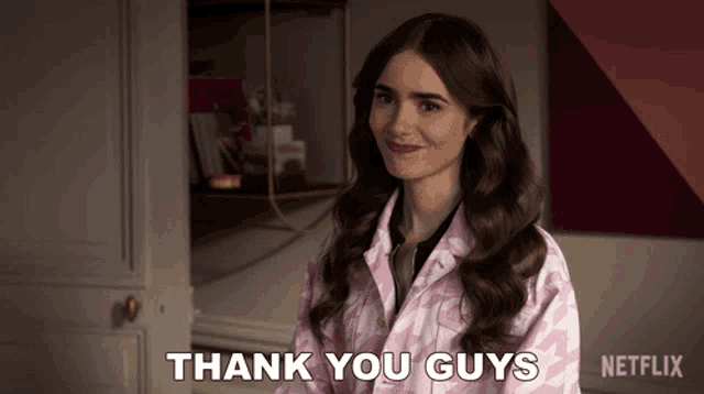 a woman says thank you guys in a netflix ad