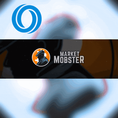 a logo for market mobster with a man in a circle on it