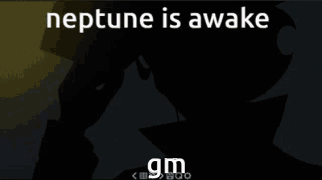 a poster that says neptune is awake
