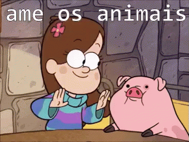 Gravityfalls Ameosanimais Porco Amor GIF - Gravity Falls Love The Animals Pig GIFs
