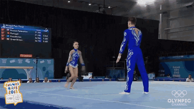 Gymnastics Duo GIF - Gymnastics Duo Stunt GIFs