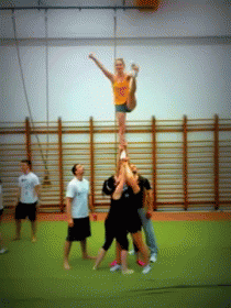 Cheerleading Fail GIF - Cheer Cheerleading Stunt GIFs