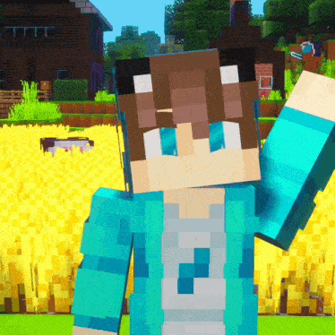 a minecraft character is standing in front of a field of yellow flowers
