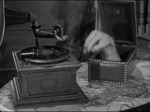 Music Addams Family GIF - Music Addams Family Record Player GIFs