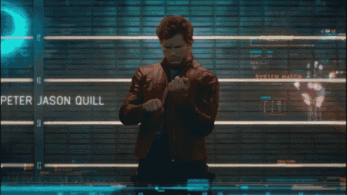 peter jason quill is standing in front of a screen that says sequencing