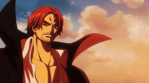 a man with red hair and a beard stands in front of a blue sky