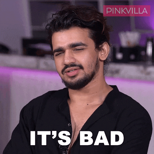 a man with a beard says it 's bad in a pinkvilla ad