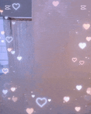 a screen shows hearts and the word zip cut