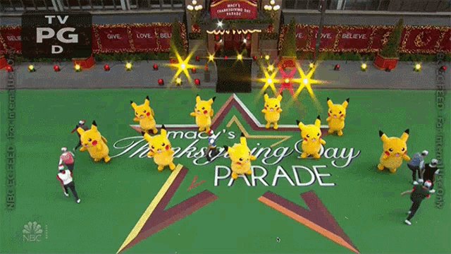 Dancing Pikachu GIF - Dancing Pikachu Macys Thanksgiving Day Parade GIFs