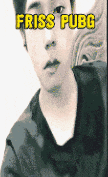 a pixelated image of a man with the words friss pubg on the bottom