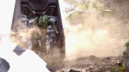 a helicopter is flying through a cloud of dust in the sky .