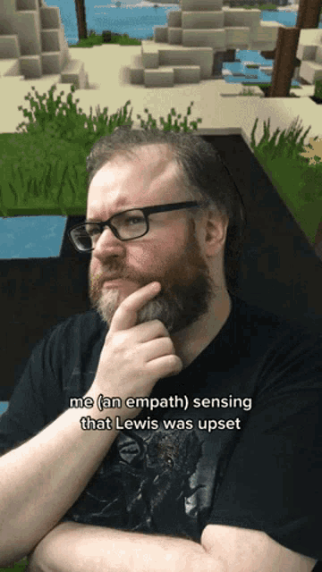 a man with glasses and a beard says he is an empath