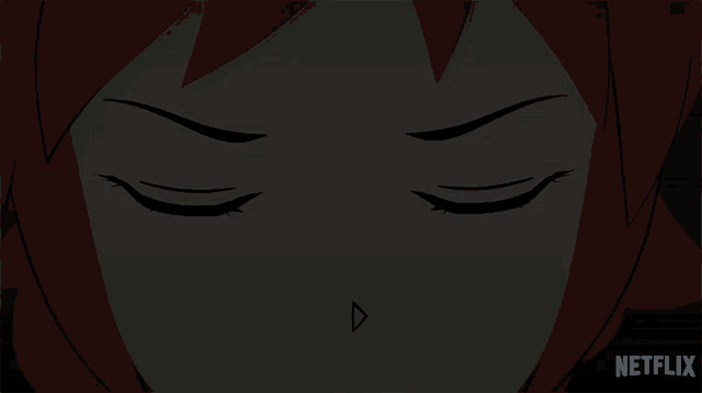a close up of a girl 's face with a netflix logo behind her