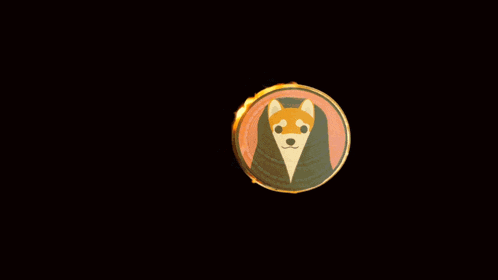 a coin that has a dog on it is on fire