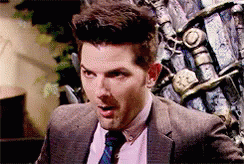 When You'Re So Excited You Forget To Actually Make A Sound GIF - Parks And Rec Ben Wyatt Adam Scott GIFs