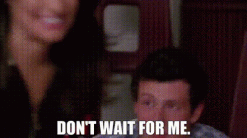 Glee Finn Hudson GIF - Glee Finn Hudson Dont Wait For Me GIFs