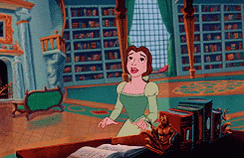 Beauty And The Beast Bella GIF - Beauty And The Beast Bella Library GIFs