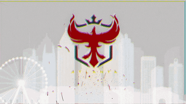 a logo for atlanta reign with a bird and a crown on it