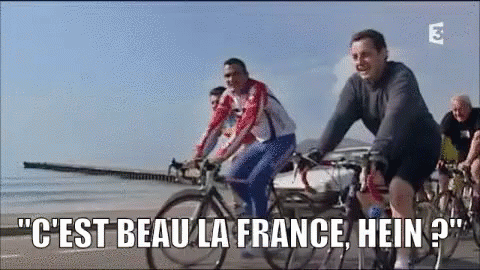 C'Est Beau La France, Hein ? GIF - Nicolas Sarkozy Cycling GIFs