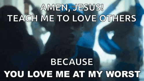 a poster that says amen jesus teach me to love others