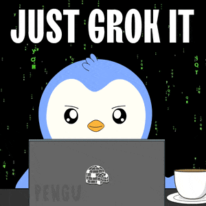 a penguin is sitting in front of a laptop that says pengu on it