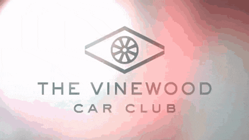a logo for the vinewood car club with a wheel in the middle