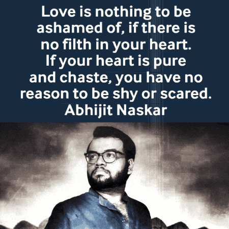 a quote by abhijit naskar is displayed with a picture of a man