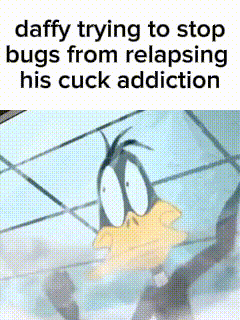 a cartoon character is trying to stop bugs from relapsing his cuck addiction .
