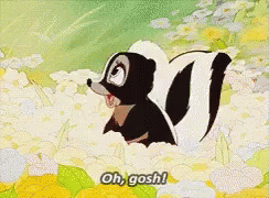 Oh Gosh Skunk GIF - Oh Gosh Skunk Flowers GIFs