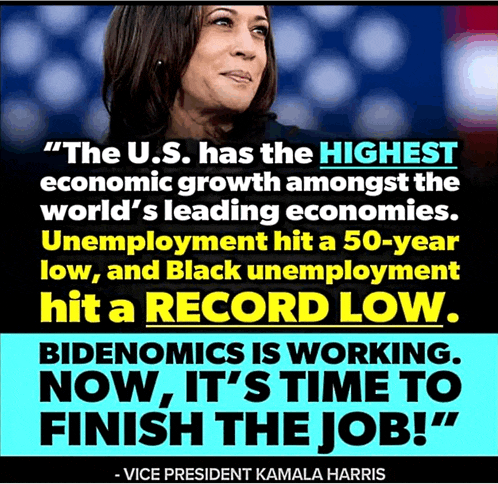 a poster that says " the u.s. has the highest economic growth amongst the world 's leading economies