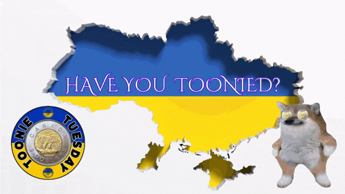 a map of ukraine with the words have you toonied on it