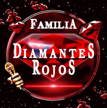 a red circle with the words familia diamantes rojos written on it