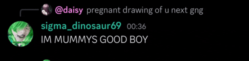 a screenshot of a pregnant drawing of u next gng by daisy