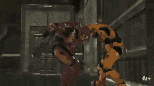 a cartoon character is flying through the air in a video game while holding a gun .