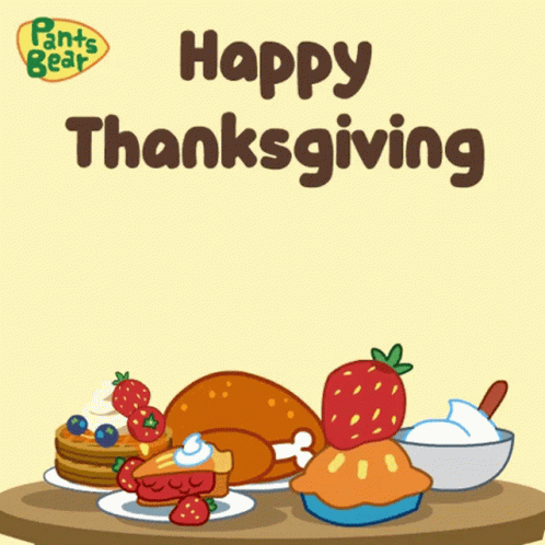 Happy Thanksgiving Family Dinner GIF