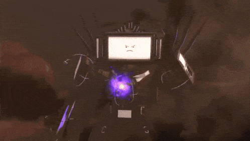 purple lightning strikes in the dark sky