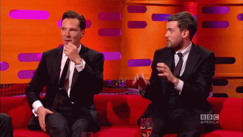 Harrison Ford Is Shocked At His Impression GIF - Benedictcumberbatch Harrisonford Audio GIFs