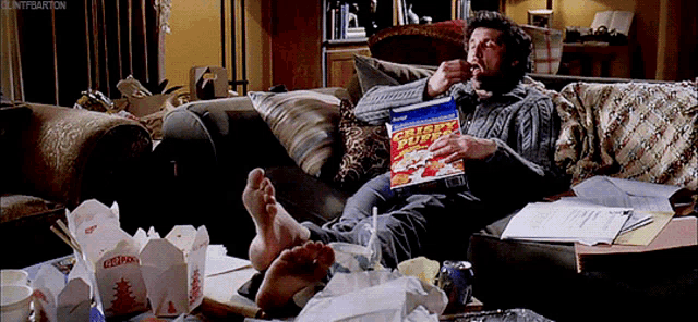 Greys Anatomy Derek Shepherd GIF - Greys Anatomy Derek Shepherd Eating Cereal GIFs
