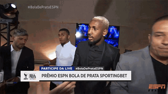 espn is broadcasting a live broadcast of the bola de prata awards