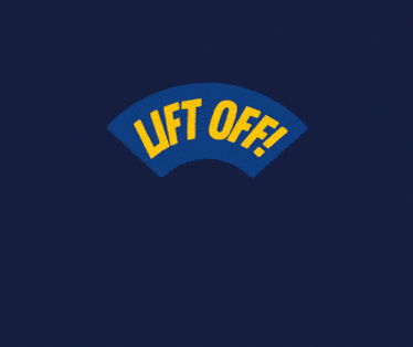 a poster that says buy alert lift off insert and a dog in a cape