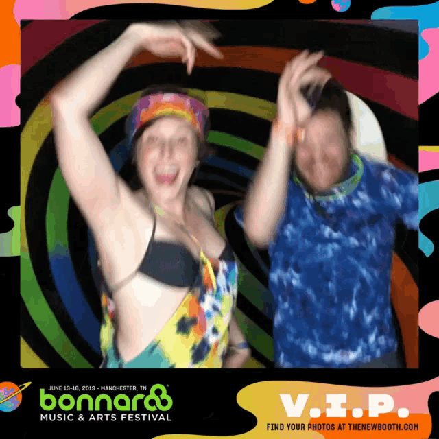 a photo booth at the bonnaroo music & arts festival