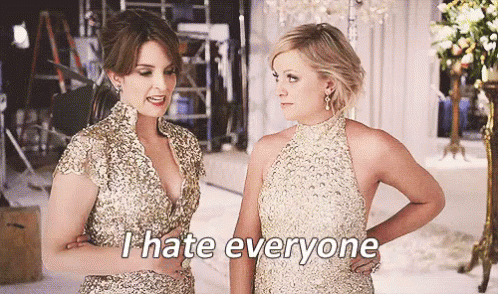 I Hate Everyone - Tina Fey & Amy Poehler @ The Golden Globes GIF