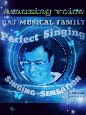 a poster for raj musical family perfect singing