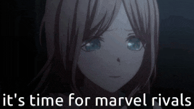 a picture of a girl with the words " it 's time for marvel rivals "