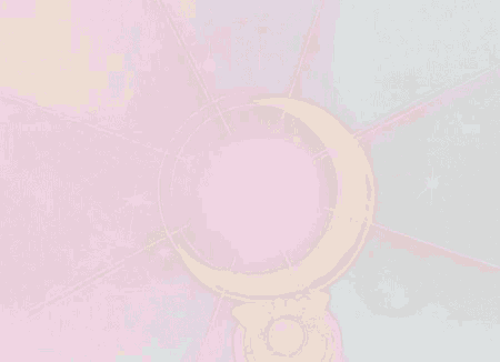 a pink background with a crescent moon on it