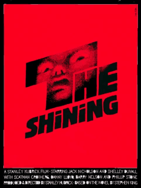 a poster for the movie the shining starring jack nicholson