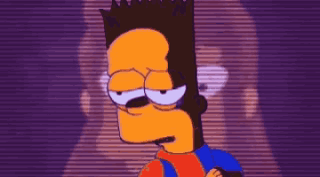 a bart simpson cartoon with a purple background