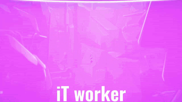 a purple background with the words it worker written on it