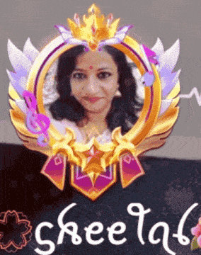 a cheetah logo with a picture of a woman in a gold frame